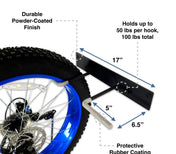 Floyd Fat Tire Bike Storage Rack | 2 Bikes, Wall Mounted, StoreYourBoard, , , at Festive Water Paddlesports