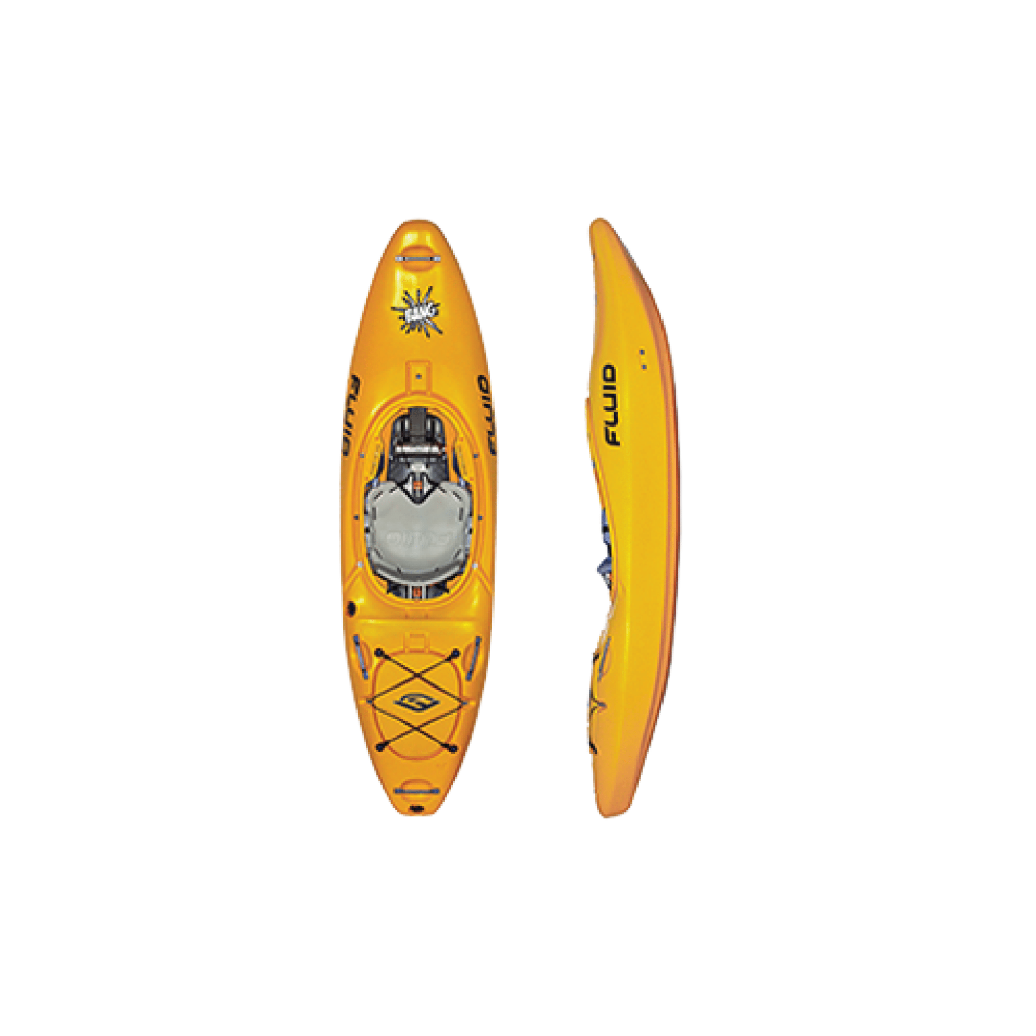 Fluid Bang Kayak, Whitewater Kayak, Fluid Kayaks, Orange, , at Festive Water Paddlesports