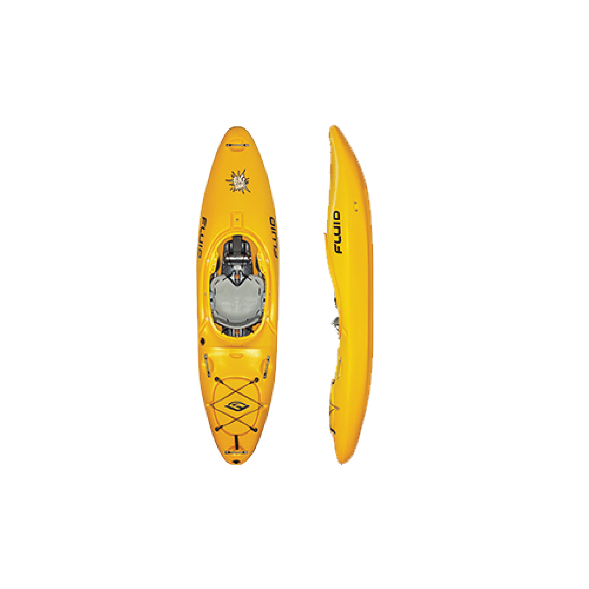Fluid Big Bang Whitewater Kayak, Whitewater Kayak, Fluid Kayaks, Yellow, , at Festive Water Paddlesports