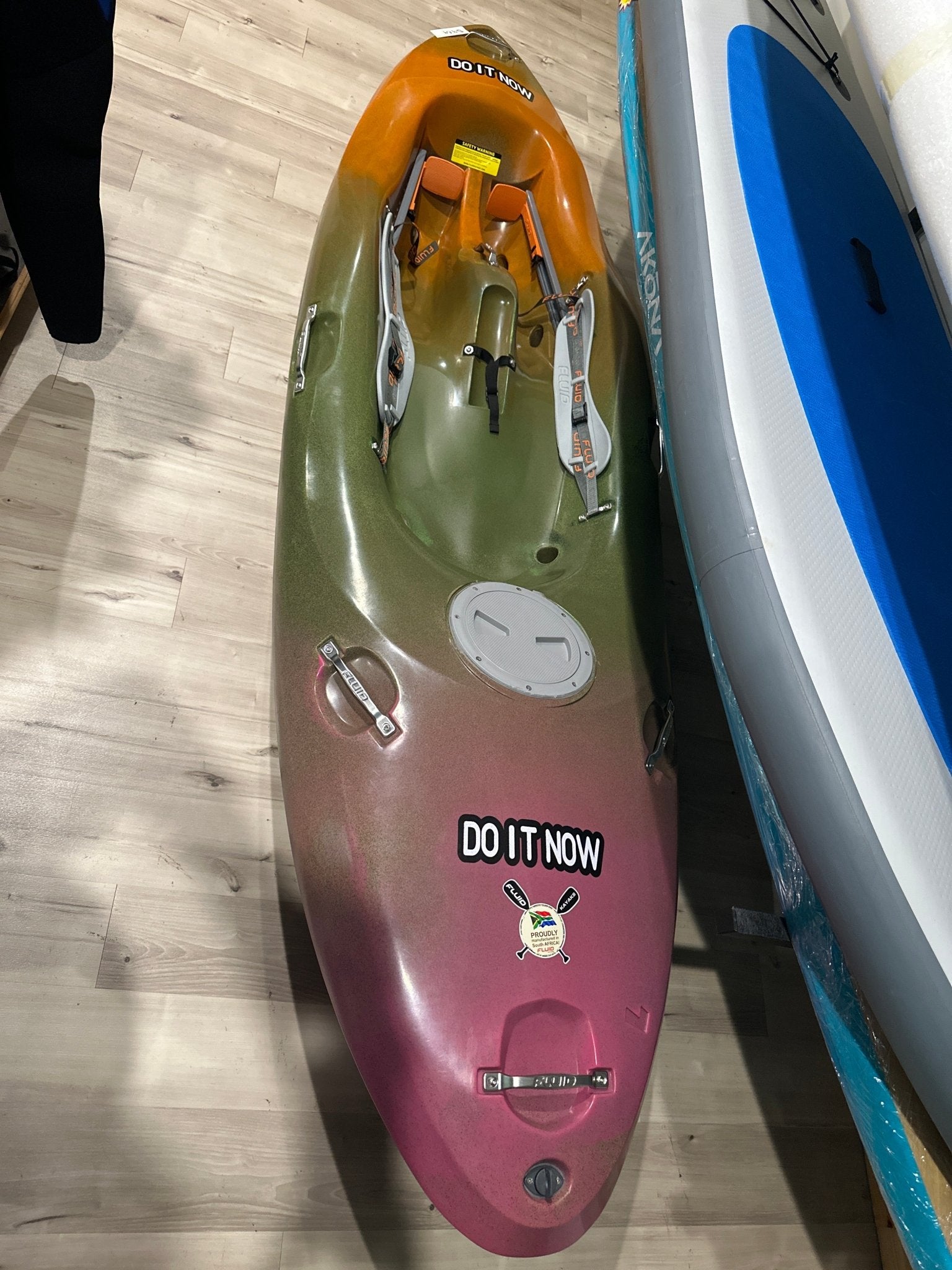 Fluid Do-It-Now Whitewater Kayak, Whitewater Kayak, Fluid Kayaks, SM Rainbow at Festive Water Paddlesports