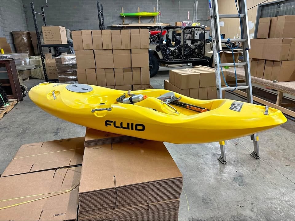 Fluid Do - It - Now Whitewater Kayak, Whitewater Kayak, Fluid Kayaks, SM, Yellow, at Festive Water Paddlesports