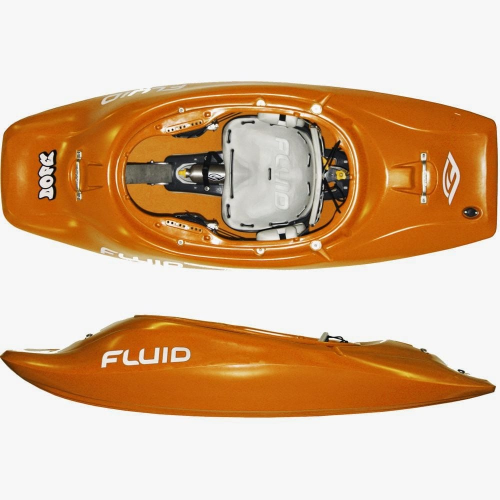 Fluid Dope Whitewater Kayak, Whitewater Kayak, Fluid Kayaks, Orange, SM, at Festive Water Paddlesports