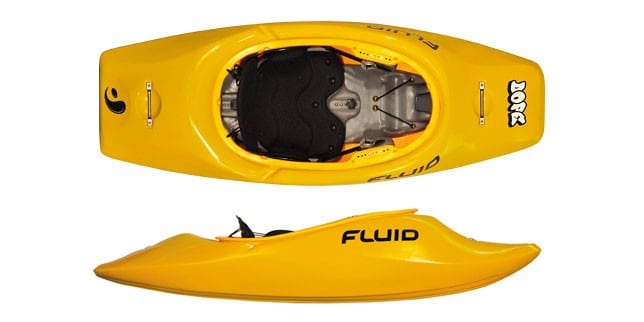 Fluid Dope Whitewater Kayak, Whitewater Kayak, Fluid Kayaks, Yellow, SM, at Festive Water Paddlesports