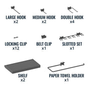 Folding Workbench and Pegboard Workshop Set, Wall Mounted, StoreYourBoard, , , at Festive Water Paddlesports
