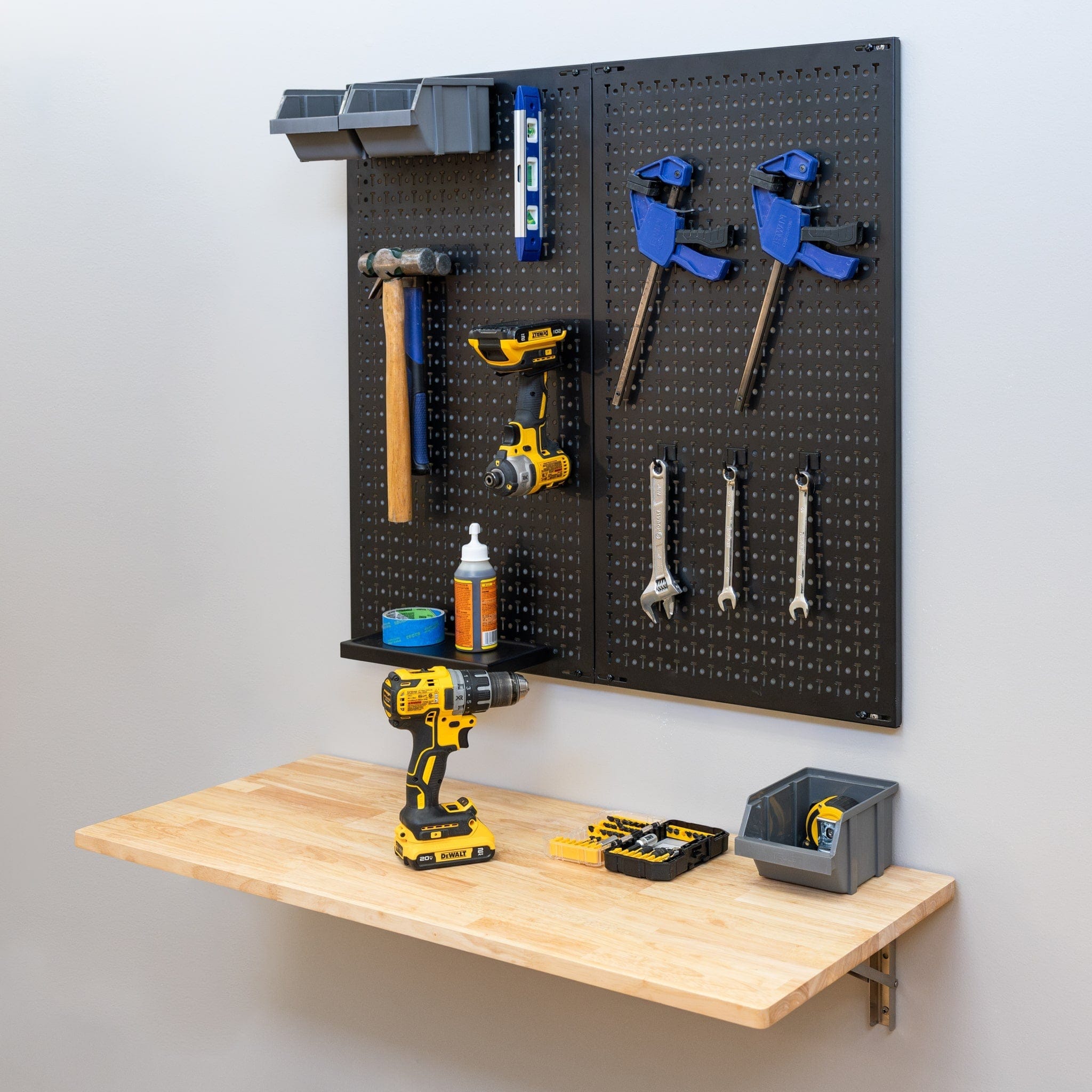 Folding Workbench and Pegboard Workshop Set, Wall Mounted, StoreYourBoard, , , at Festive Water Paddlesports
