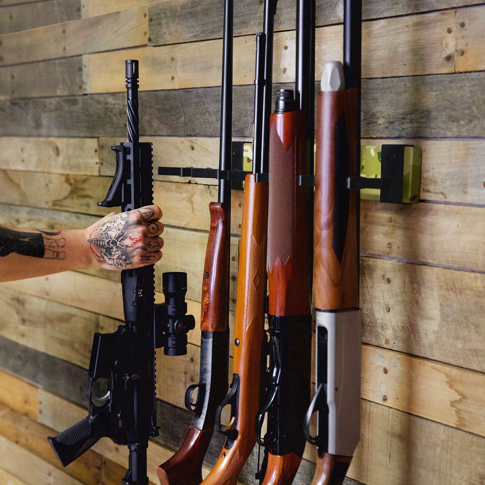 FORGE Firearm Wall Mount Display | 5 Slots | MultiCam, Wall Mounted, StoreYourBoard, , , at Festive Water Paddlesports