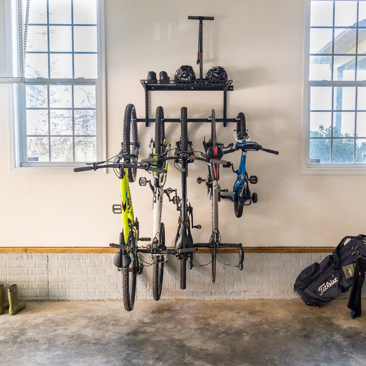 G - Bike + Shelf | Adjustable Wall Storage System | Holds 5 Bikes, Wall Mounted, StoreYourBoard, , , at Festive Water Paddlesports