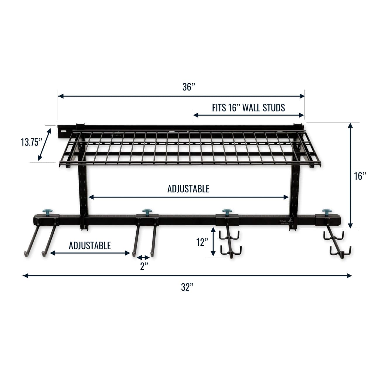G - Hike & Camp + Shelf | Adjustable Wall Storage System | Holds 300 lbs, Wall Mounted, StoreYourBoard, , , at Festive Water Paddlesports