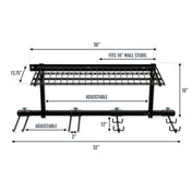 G - Hike & Camp + Shelf | Adjustable Wall Storage System | Holds 300 lbs, Wall Mounted, StoreYourBoard, , , at Festive Water Paddlesports