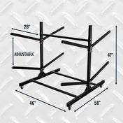 G - Watersport 4 Levels With Wheels | Double - Sided | Black, Freestanding, StoreYourBoard, , , at Festive Water Paddlesports
