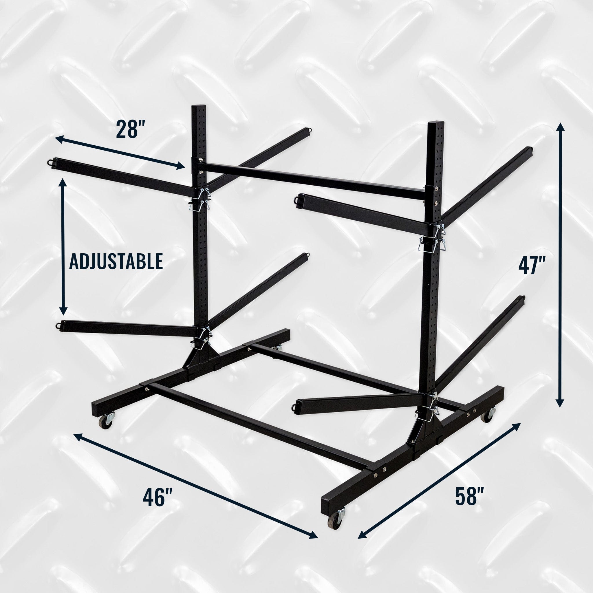 G - Watersport 4 Levels With Wheels | Double - Sided | Black, Freestanding, StoreYourBoard, , , at Festive Water Paddlesports