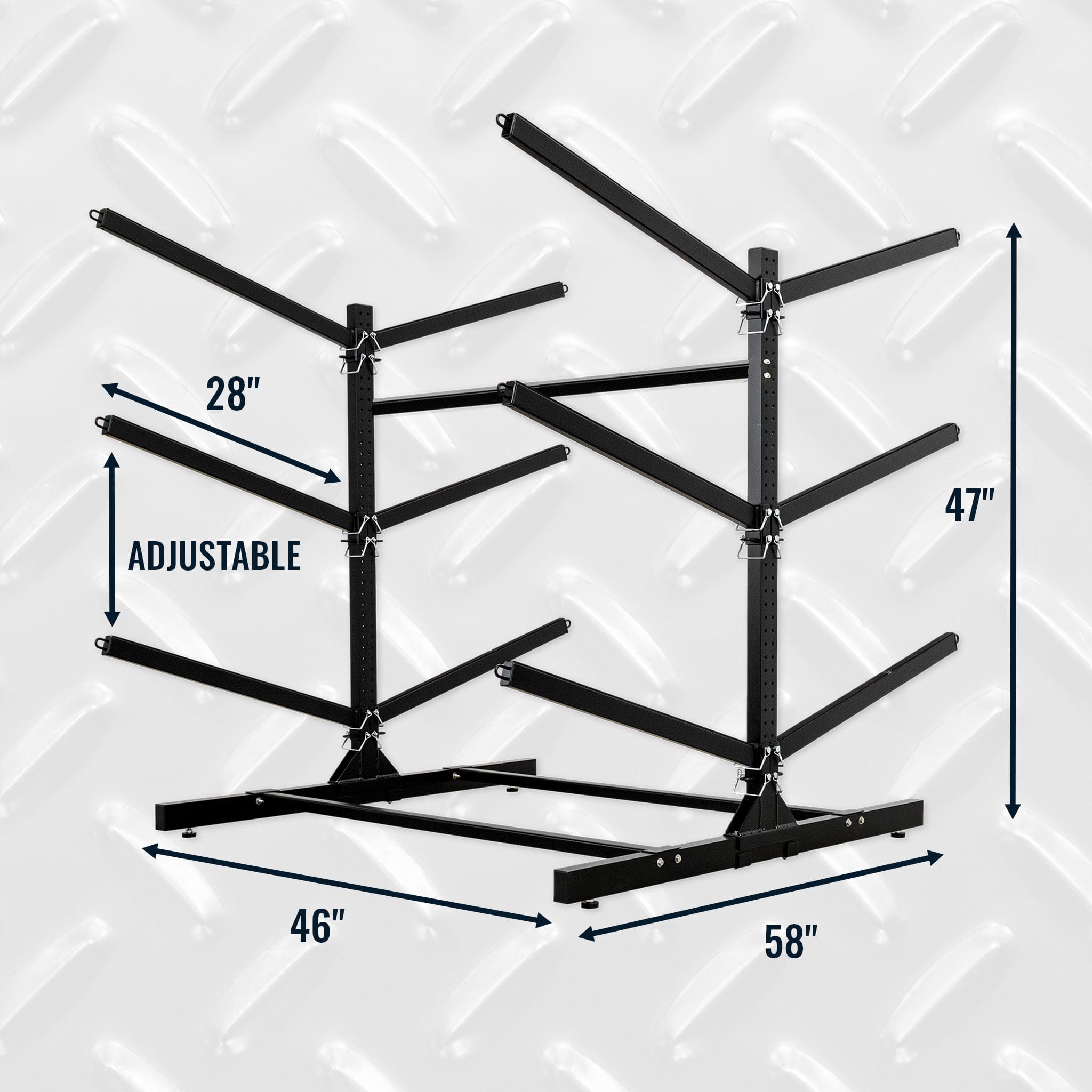 G - Watersport 6 Levels | Double - Sided | Black, Freestanding, StoreYourBoard, , , at Festive Water Paddlesports