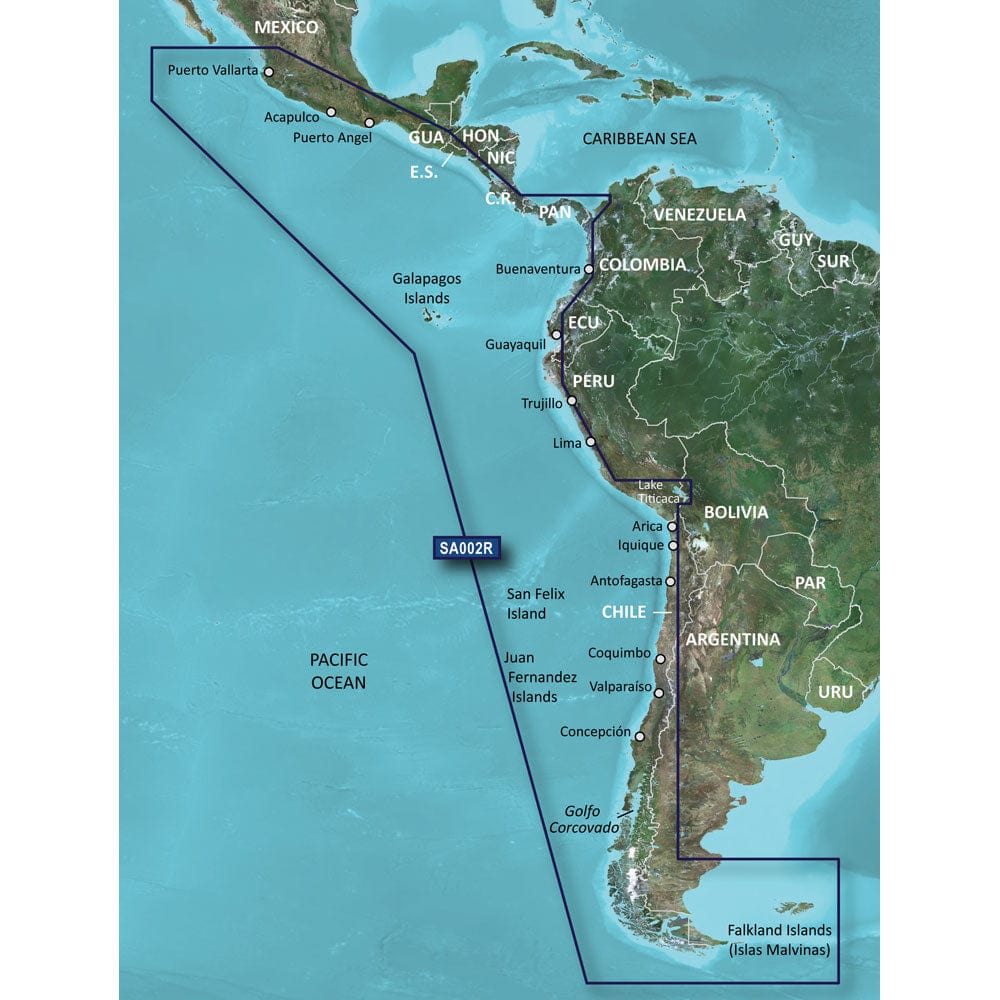 Garmin BlueChart g3 HD - HXSA002R - South America West Coast - microSD/SD [010 - C1063 - 20], Garmin BlueChart Foreign, Garmin, , , at Festive Water Paddlesports