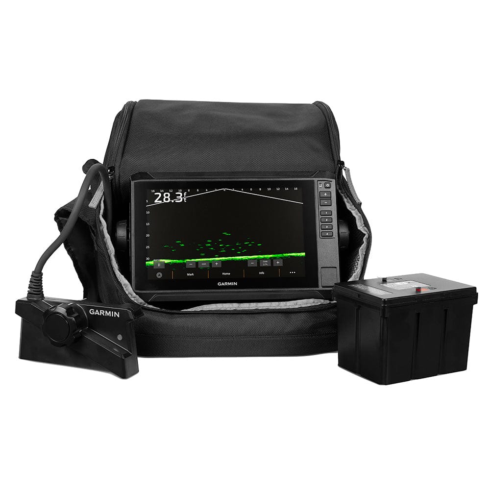 Garmin ECHOMAP UHD2 93SV LiveScope Plus Ice Fishing Bundle LI w/ECHOMAP UHD2 93sv, LiveScope Plus System Lithium - ion Battery [010 - 02688 - 35], Ice Flashers, Garmin, , , at Festive Water Paddlesports