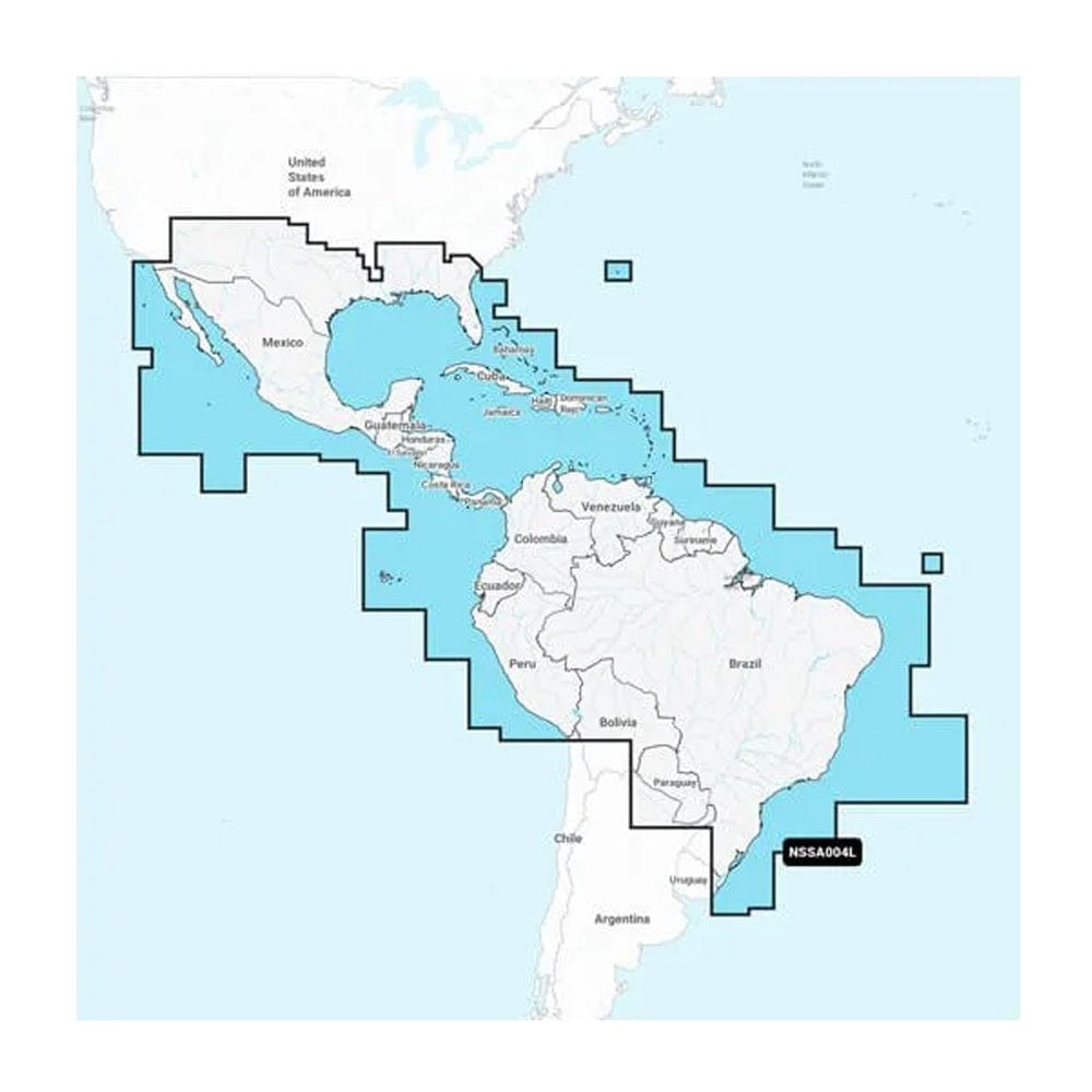 Garmin Navionics+ NSSA004L - Mexico, the Caribbean to Brazil - Inland Coastal Marine Chart [010 - C1285 - 20], Garmin Navionics+ Foreign, Garmin, , , at Festive Water Paddlesports