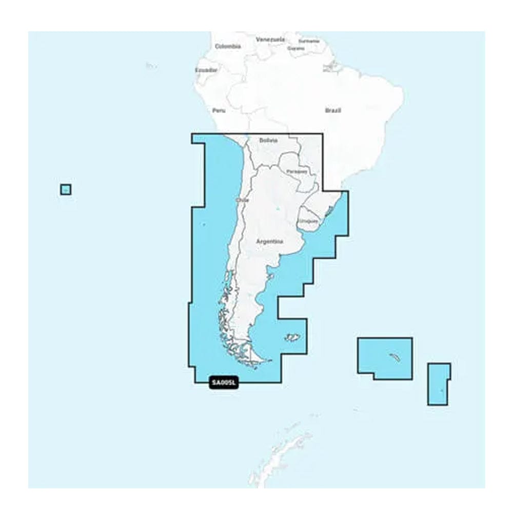 Garmin Navionics+ NSSA005L - Chile, Argentina Easter Island - Marine Chart [010 - C1286 - 20], Garmin Navionics+ Foreign, Garmin, , , at Festive Water Paddlesports