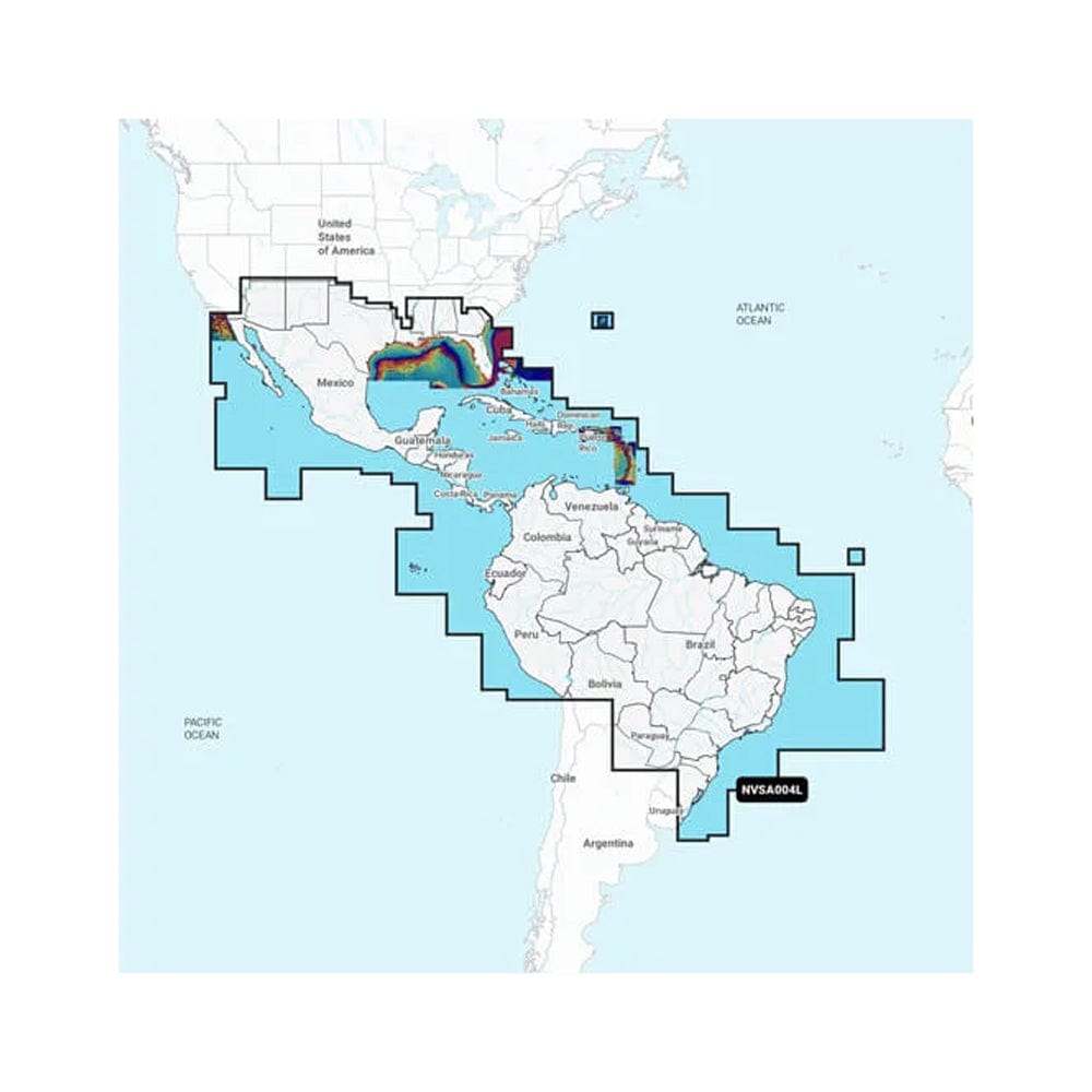 Garmin Navionics Vision+ NVSA004L - Mexico, the Caribbean to Brazil - Inland Coastal Marine Charts [010 - C1285 - 00], Garmin Navionics Vision+, Garmin, , , at Festive Water Paddlesports