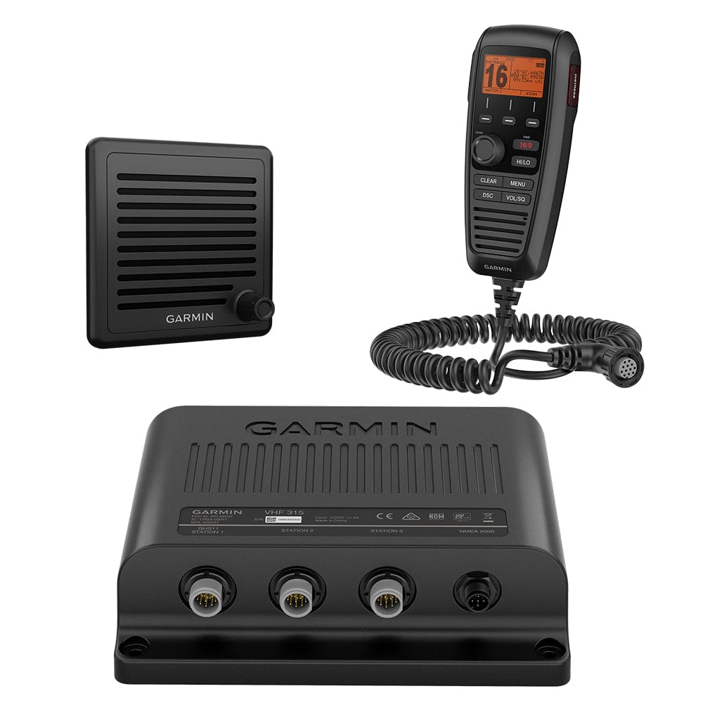 Garmin VHF 315 Marine Radio [010 - 02047 - 00], VHF - Fixed Mount, Garmin, , , at Festive Water Paddlesports