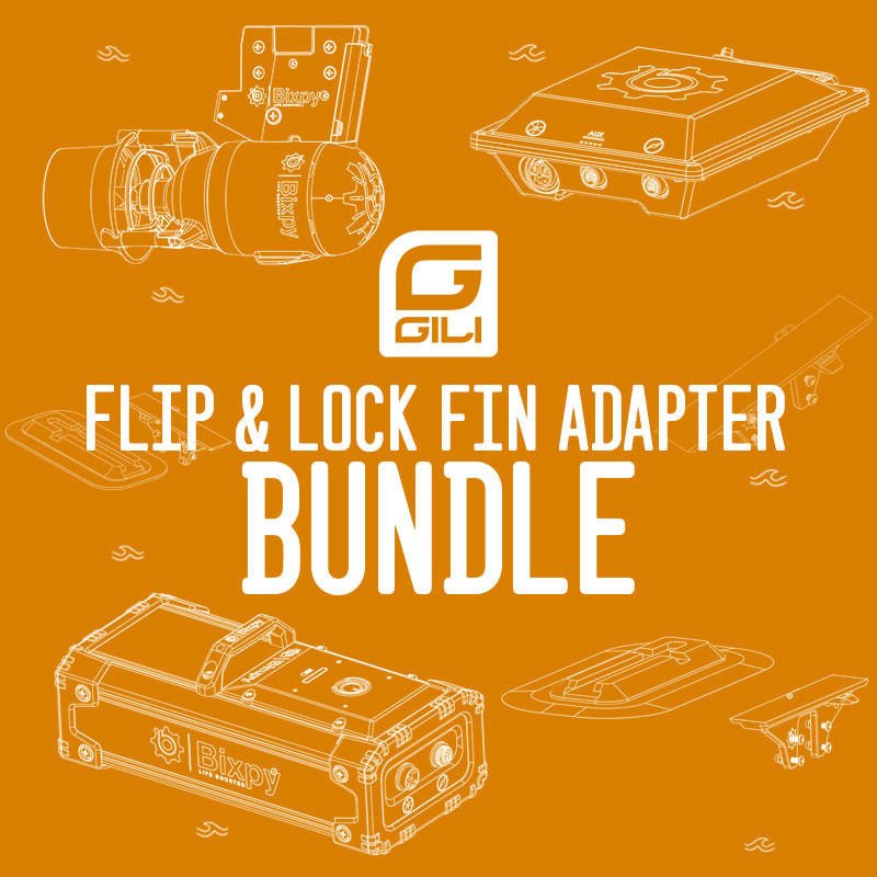 Bixpy K - 1 Outboard Kit - Flip & Lock Fin Adapter Bundle, , bixpyusa, PP - 378 Outboard Battery v4 No, I'll Pump By Hand at Festive Water Paddlesports
