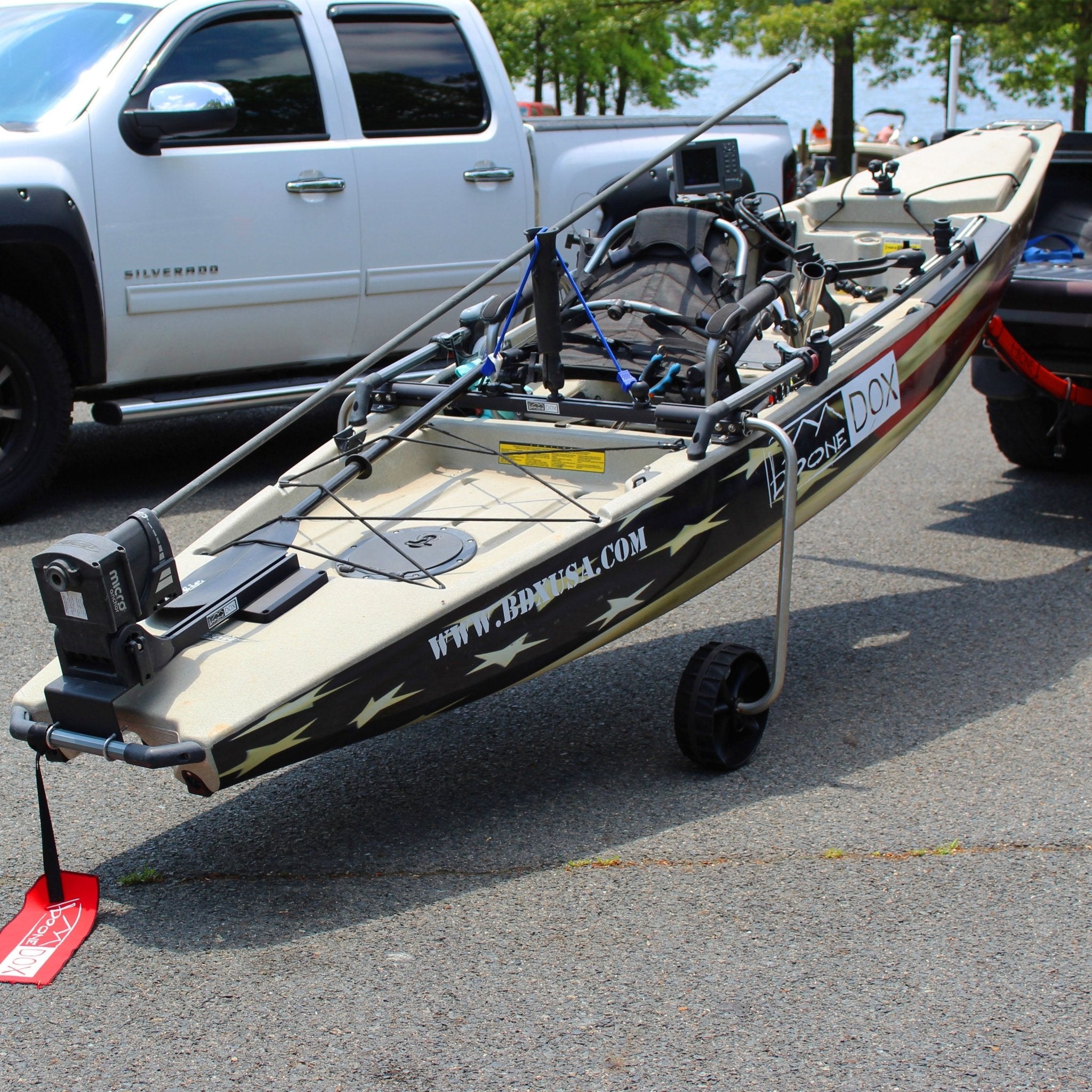 Groovy Landing Gear Kayak Cart - Pro Anlger Kit, , Boonedox USA, at Festive Water Paddlesports
