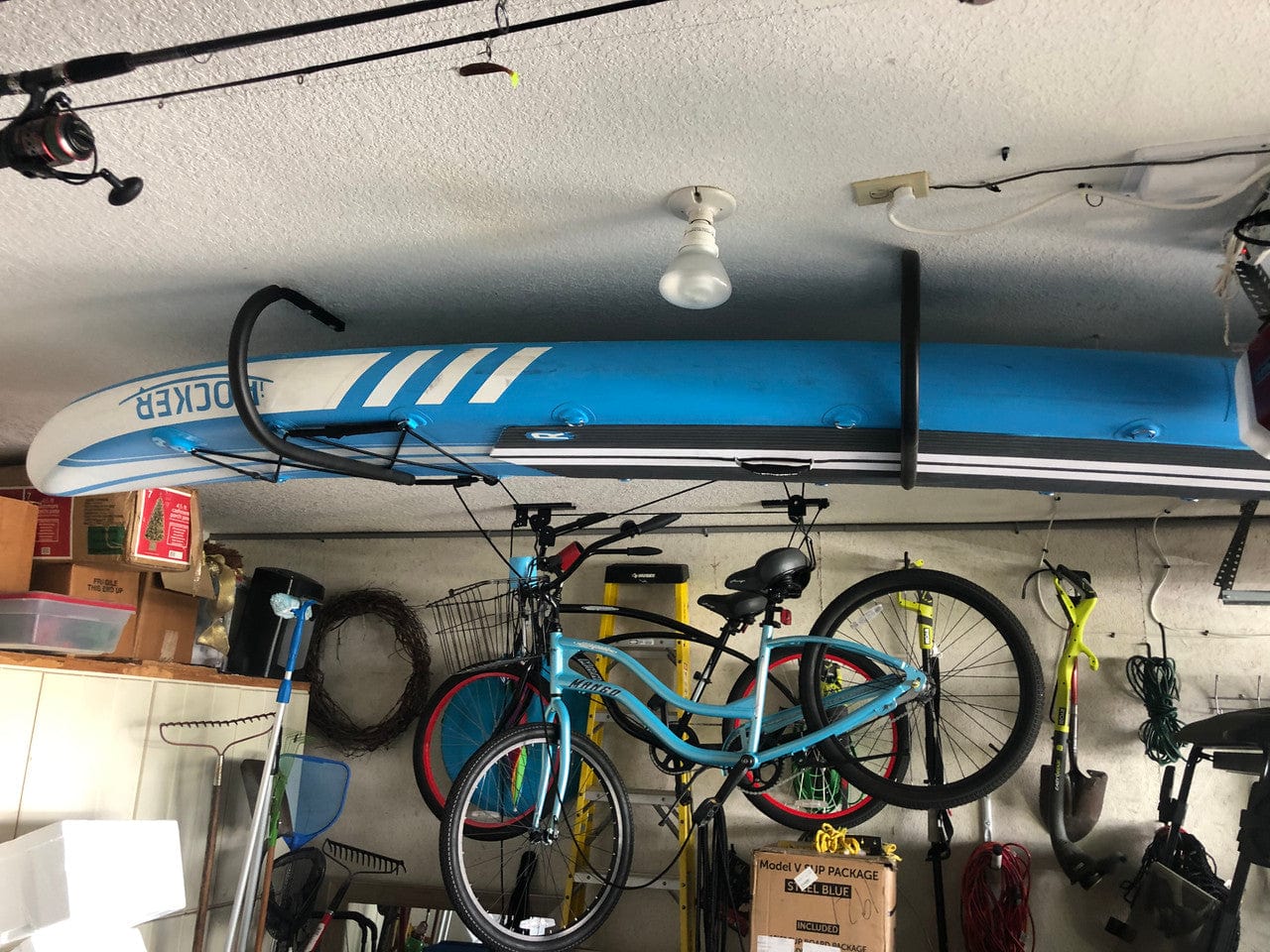 Hi - Port 1 | Surfboard Storage Ceiling Rack | Holds 50 lbs, Ceiling, StoreYourBoard, , , at Festive Water Paddlesports
