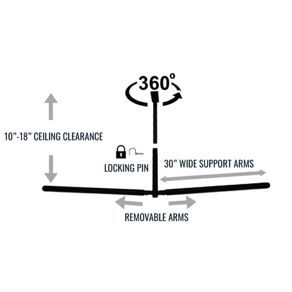 Hi - Port 2 | Ladder Adjustable Ceiling Storage Rack | Double | Holds 150 lbs, Ceiling, StoreYourBoard, , , at Festive Water Paddlesports