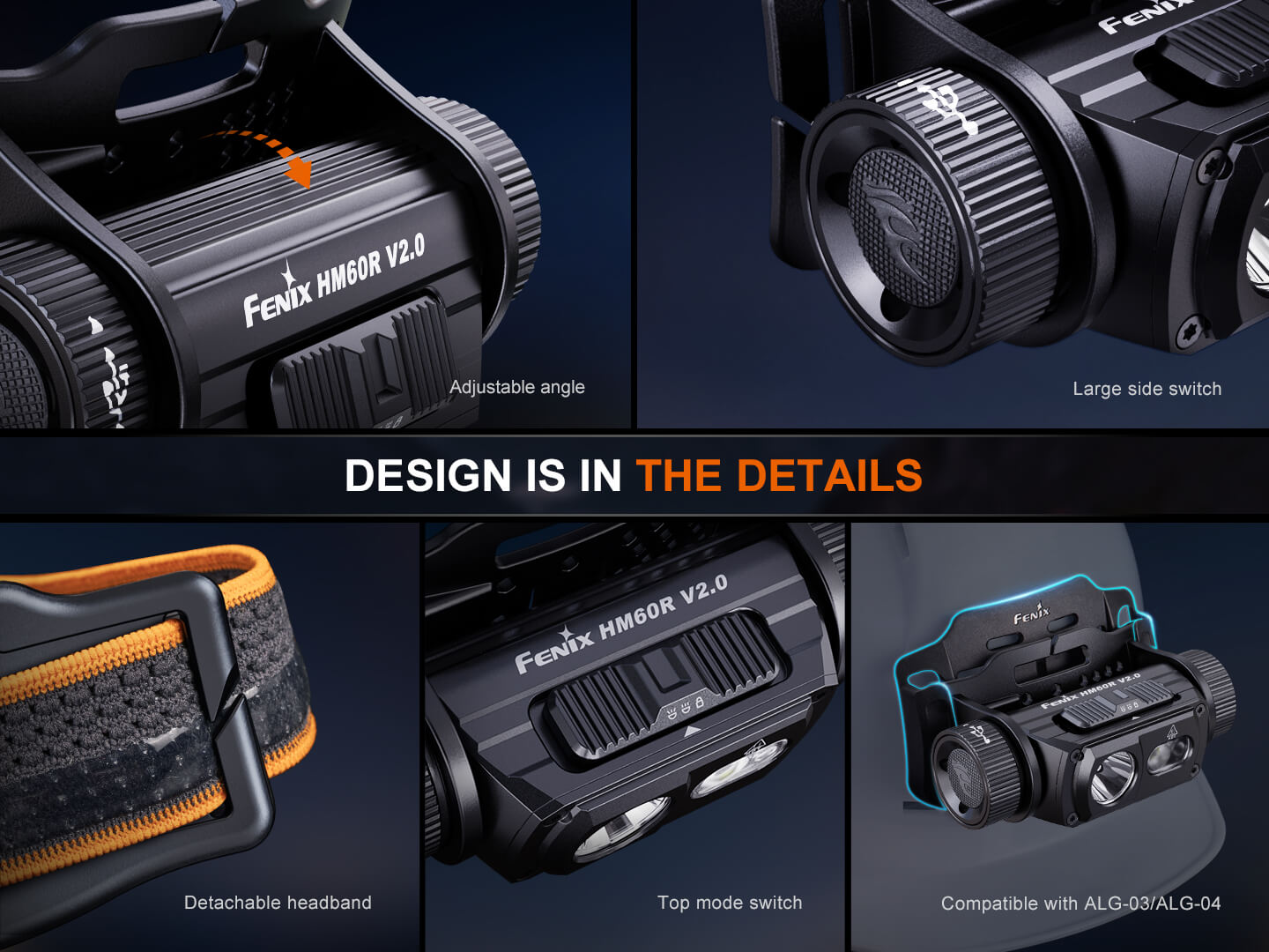 HM60R V2 High - Performance Headlamp - 1600 Lumens, Headlamp, Fenix Store, at Festive Water Paddlesports