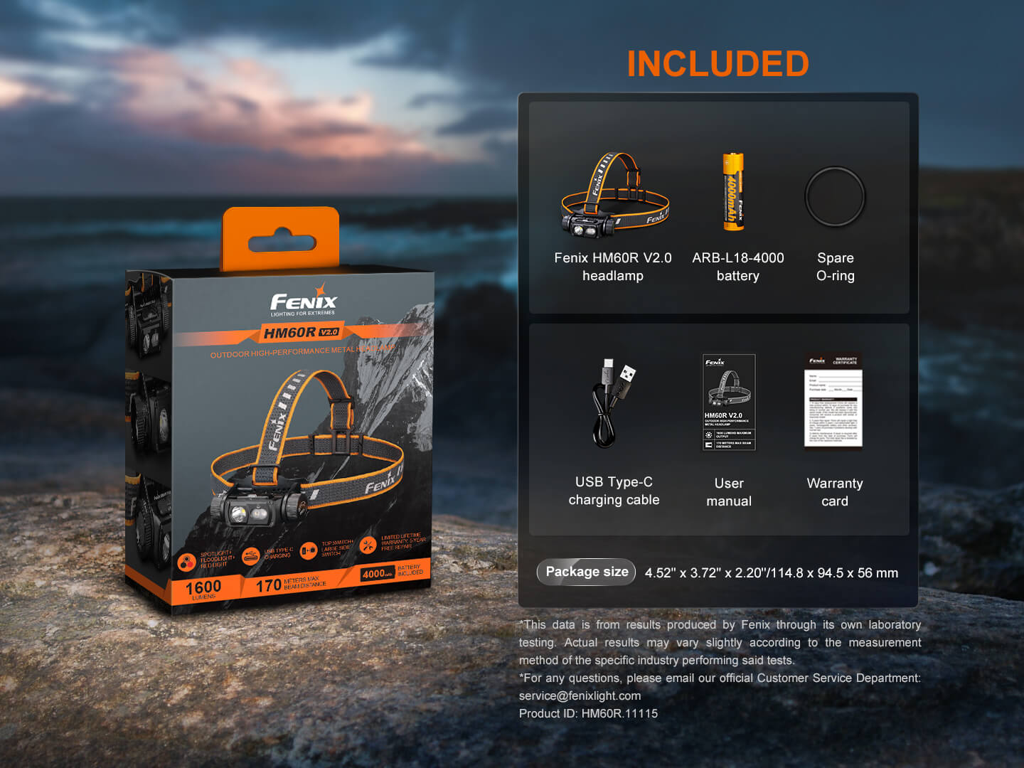 HM60R V2 High - Performance Headlamp - 1600 Lumens, Headlamp, Fenix Store, at Festive Water Paddlesports