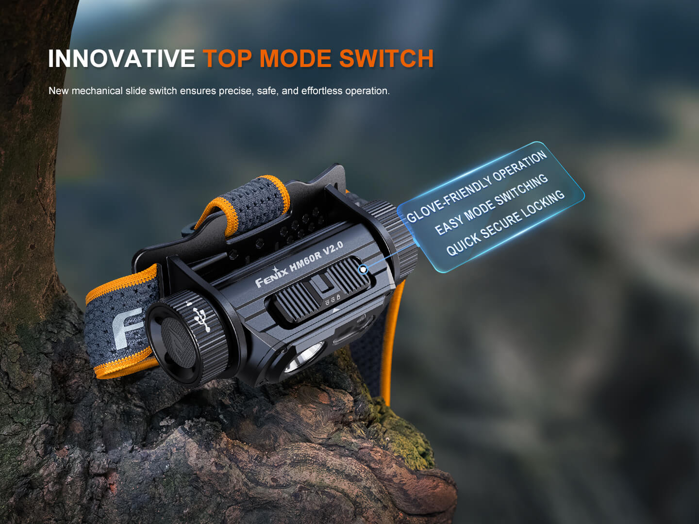 HM60R V2 High - Performance Headlamp - 1600 Lumens, Headlamp, Fenix Store, at Festive Water Paddlesports