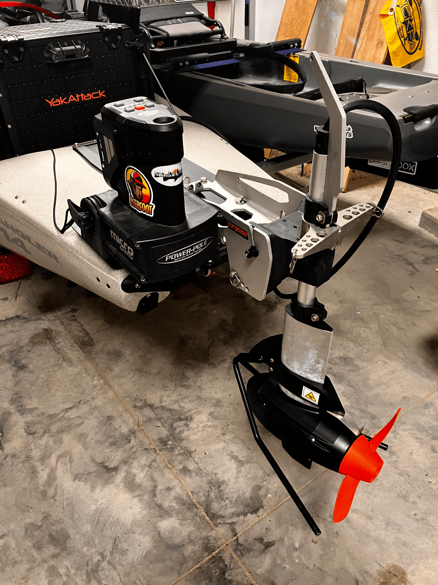 Hobie Pro Angler Motor/Power Pole Combo Mount, , Boonedox USA, at Festive Water Paddlesports