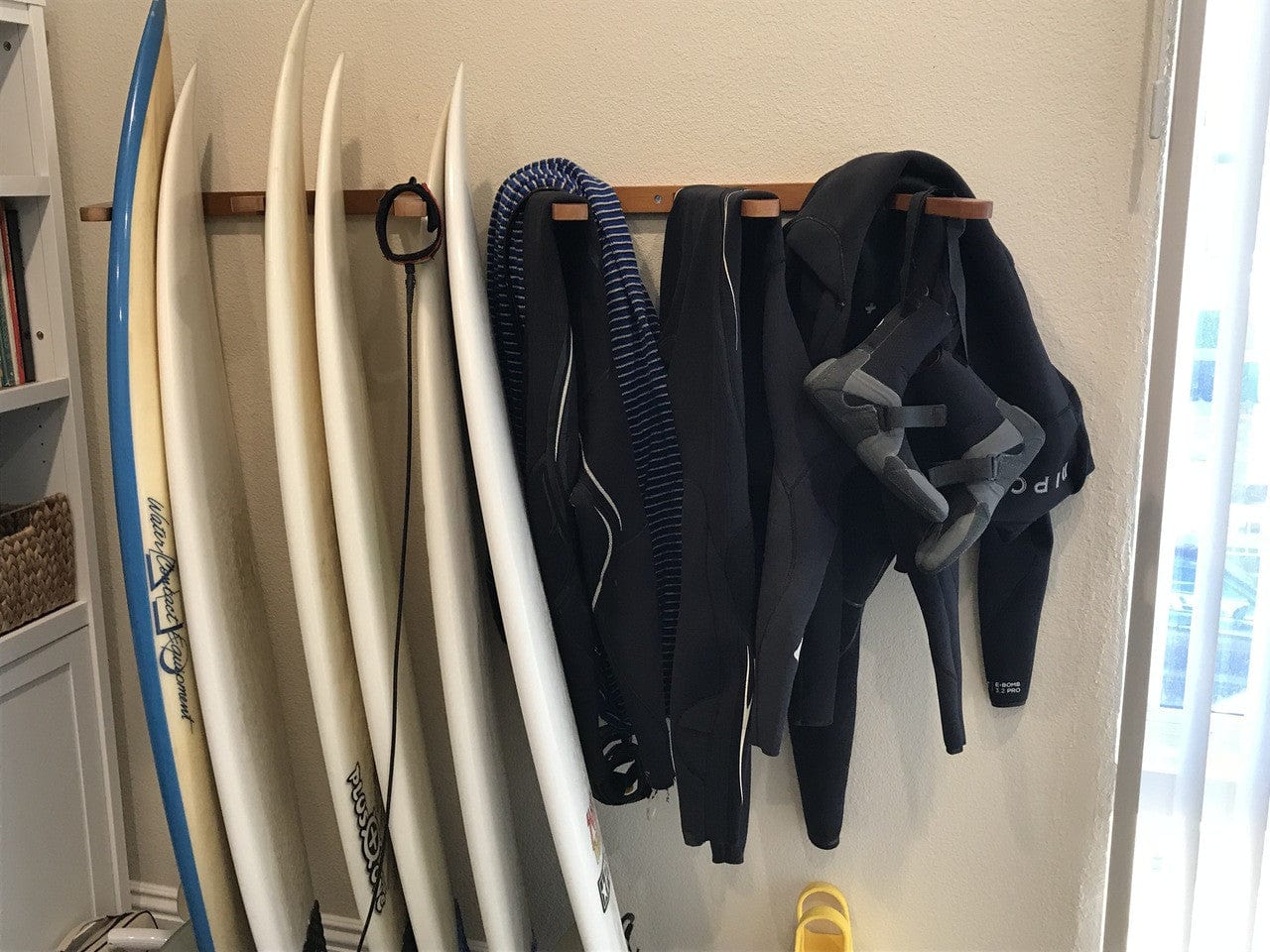 Holden Beach Surfboard Storage Vertical Wood Rack | Holds 6 Surfboards, Freestanding, StoreYourBoard, , , at Festive Water Paddlesports