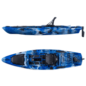 Hoodoo Blackfin 120P Pedal Drive Kayak, Kayak, Hoodoo Sports, Paddle Only (No Prop Drive) Blue Lagoon at Festive Water Paddlesports