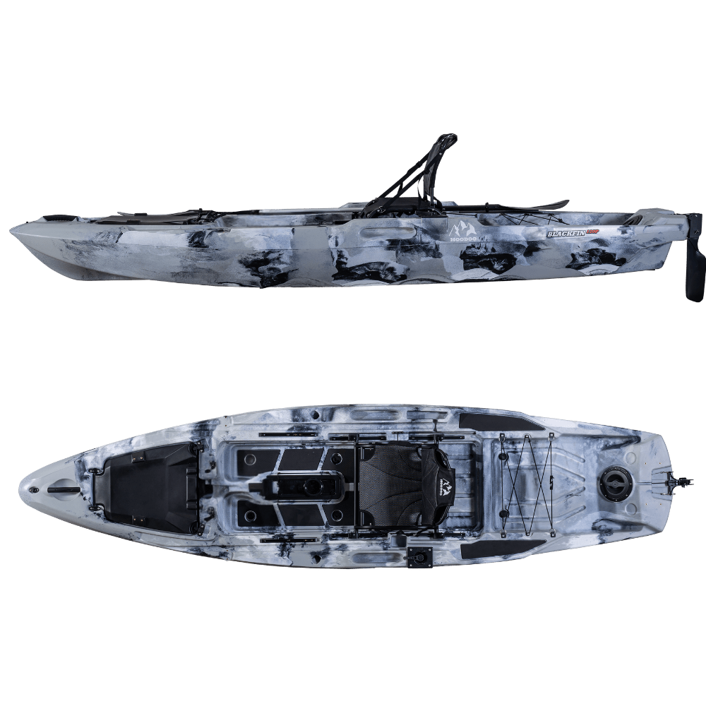 Hoodoo Blackfin 120P Pedal Drive Kayak, Kayak, Hoodoo Sports, Paddle Only (No Prop Drive) Gray Mist at Festive Water Paddlesports