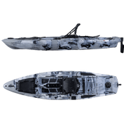 Hoodoo Blackfin 120P Pedal Drive Kayak, Kayak, Hoodoo Sports, Paddle Only (No Prop Drive) Gray Mist at Festive Water Paddlesports