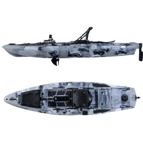 Hoodoo Blackfin 120P Pedal Drive Kayak, Kayak, Hoodoo Sports, Propeller Drive Gray Mist at Festive Water Paddlesports