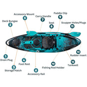 Hoodoo Element 100S Sit On Top Kayak, Kayak, Hoodoo Sports, Purple Haze at Festive Water Paddlesports