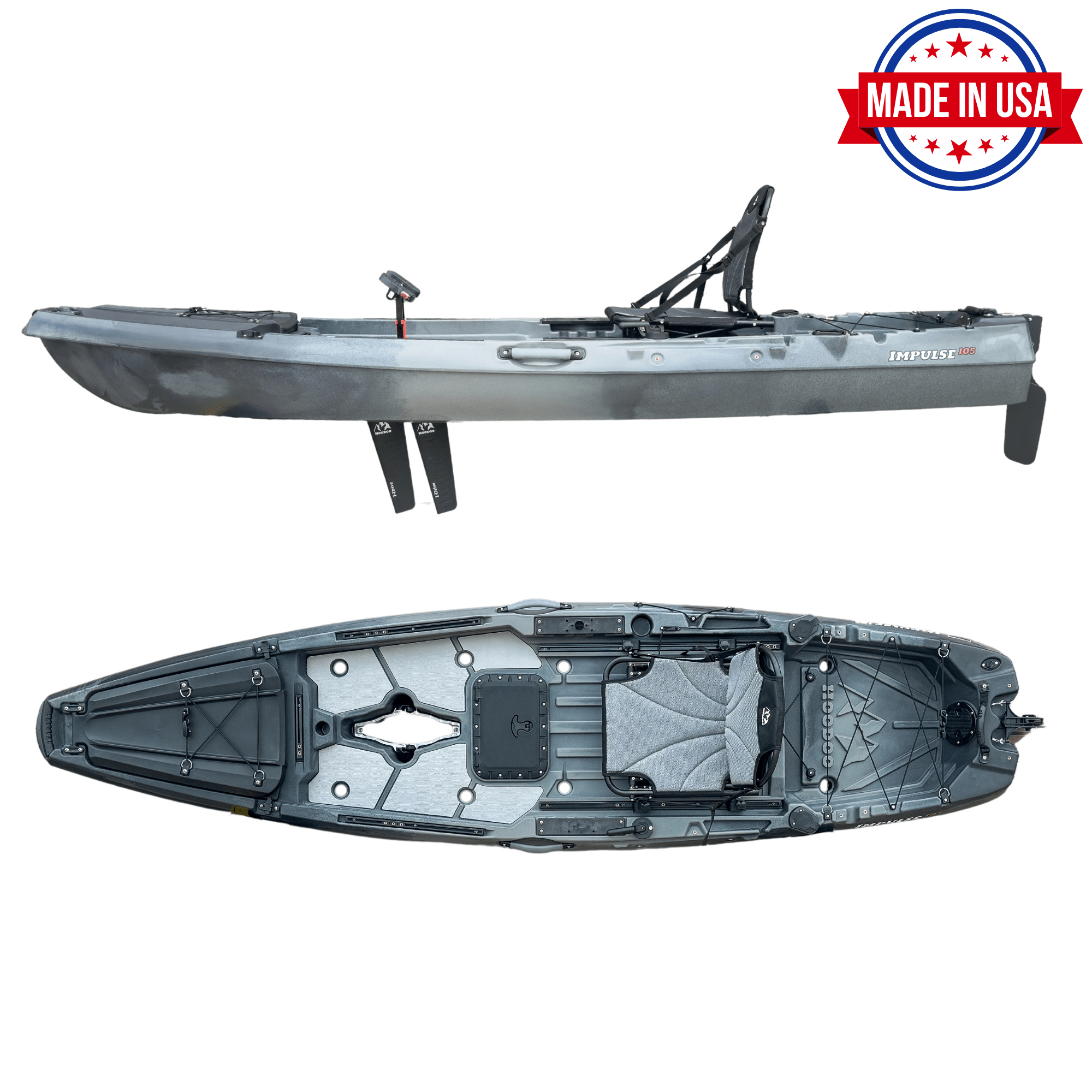 Hoodoo Impulse 105 Fin Drive Kayak, Kayak, Hoodoo Sports, Fin Drive Marine Reef at Festive Water Paddlesports