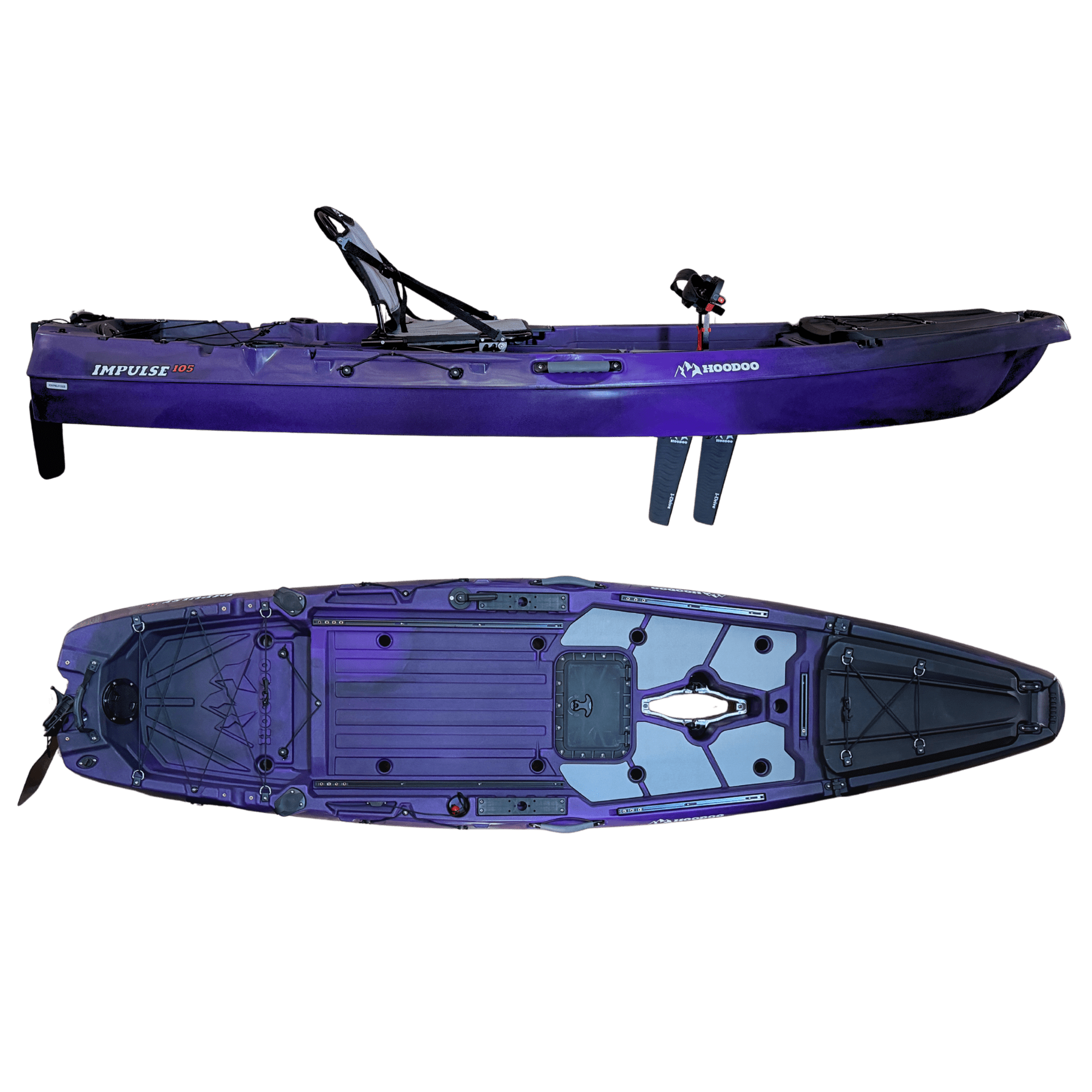 Hoodoo Impulse 105 Fin Drive Kayak, Kayak, Hoodoo Sports, Fin Drive Purple Haze at Festive Water Paddlesports