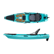 Hoodoo Impulse 105 Fin Drive Kayak, Kayak, Hoodoo Sports, Paddle Only (No Fin Drive) Seafoam at Festive Water Paddlesports