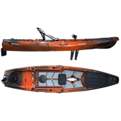 Hoodoo Impulse 120 Fin Drive Kayak, Kayak, Hoodoo Sports, Fin Drive Molten Lava at Festive Water Paddlesports