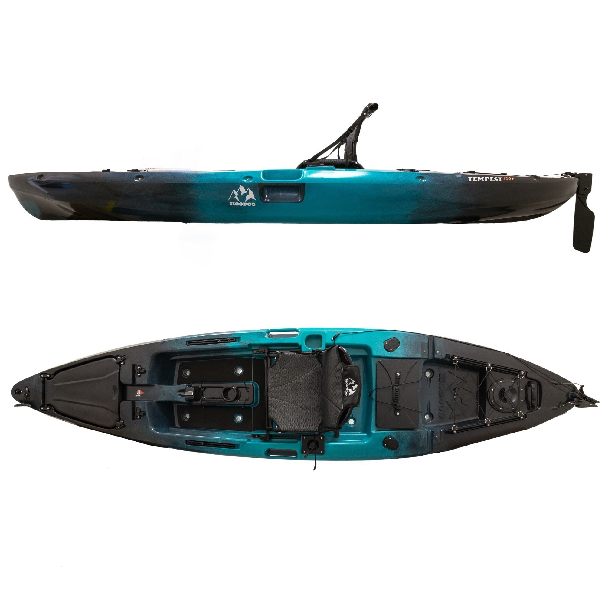 Hoodoo Tempest 120P Pedal Drive Kayak, Kayak, Hoodoo Sports, Paddle Only (No Prop Drive) Marine Reef at Festive Water Paddlesports