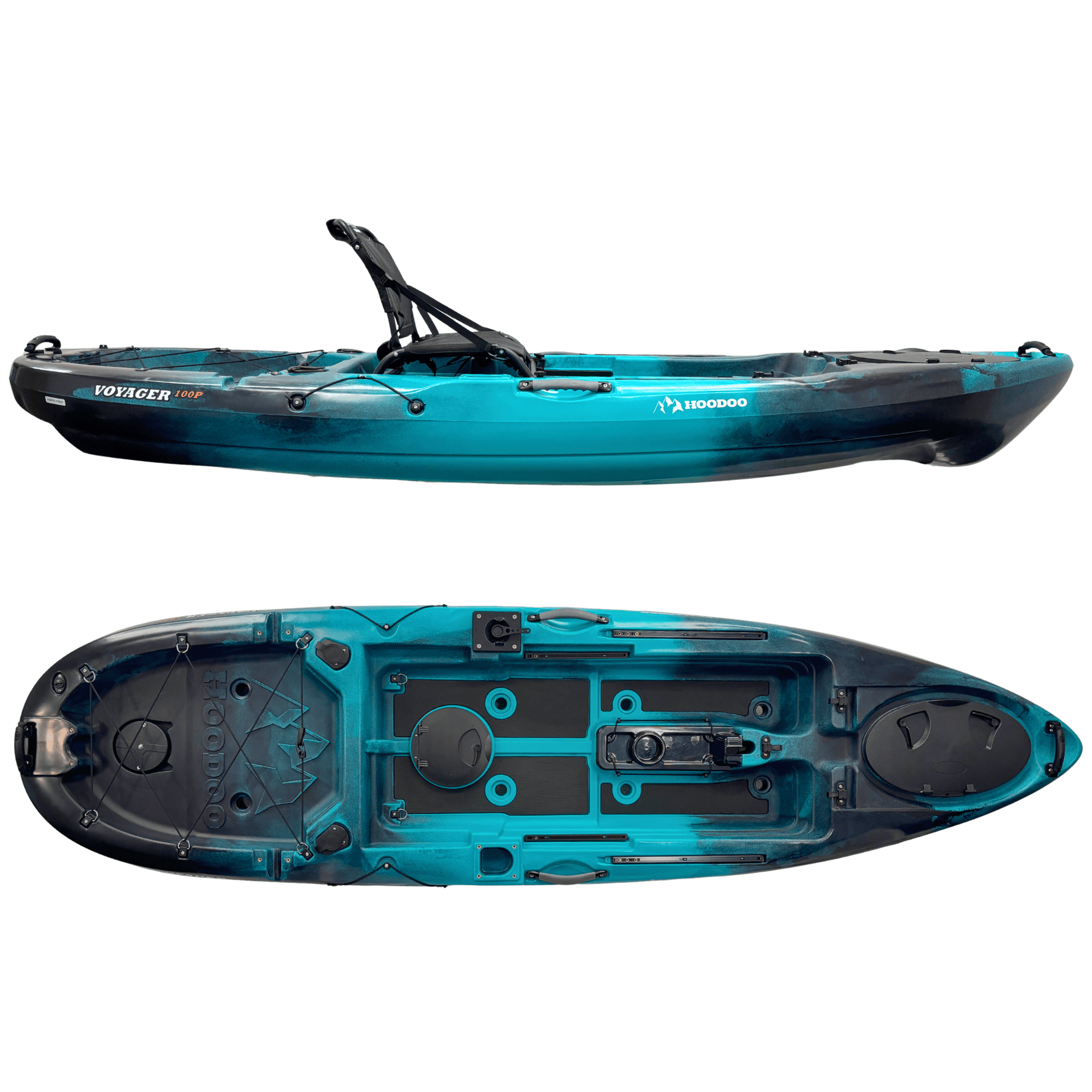 Hoodoo Voyager 100P Pedal Drive Kayak, Kayak, Hoodoo Sports, Paddle Only (No Prop Drive) Marine Reef at Festive Water Paddlesports