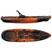 Hoodoo Voyager 100P Pedal Drive Kayak, Kayak, Hoodoo Sports, Paddle Only (No Prop Drive) Molten Lava at Festive Water Paddlesports