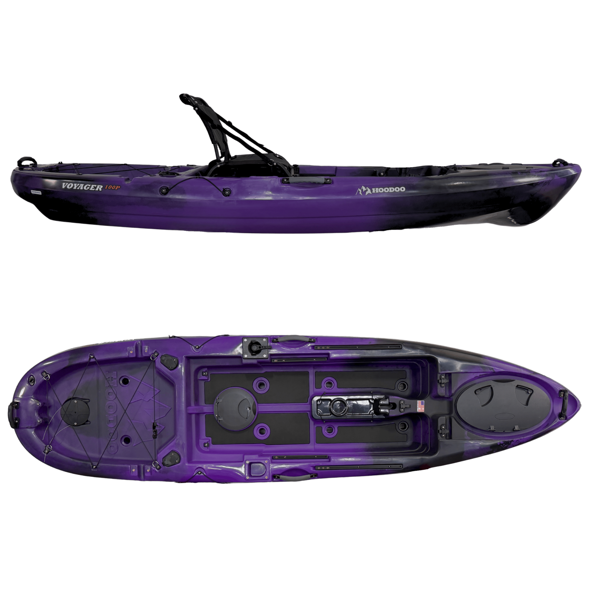 Hoodoo Voyager 100P Pedal Drive Kayak, Kayak, Hoodoo Sports, Paddle Only (No Prop Drive) Purple Haze at Festive Water Paddlesports