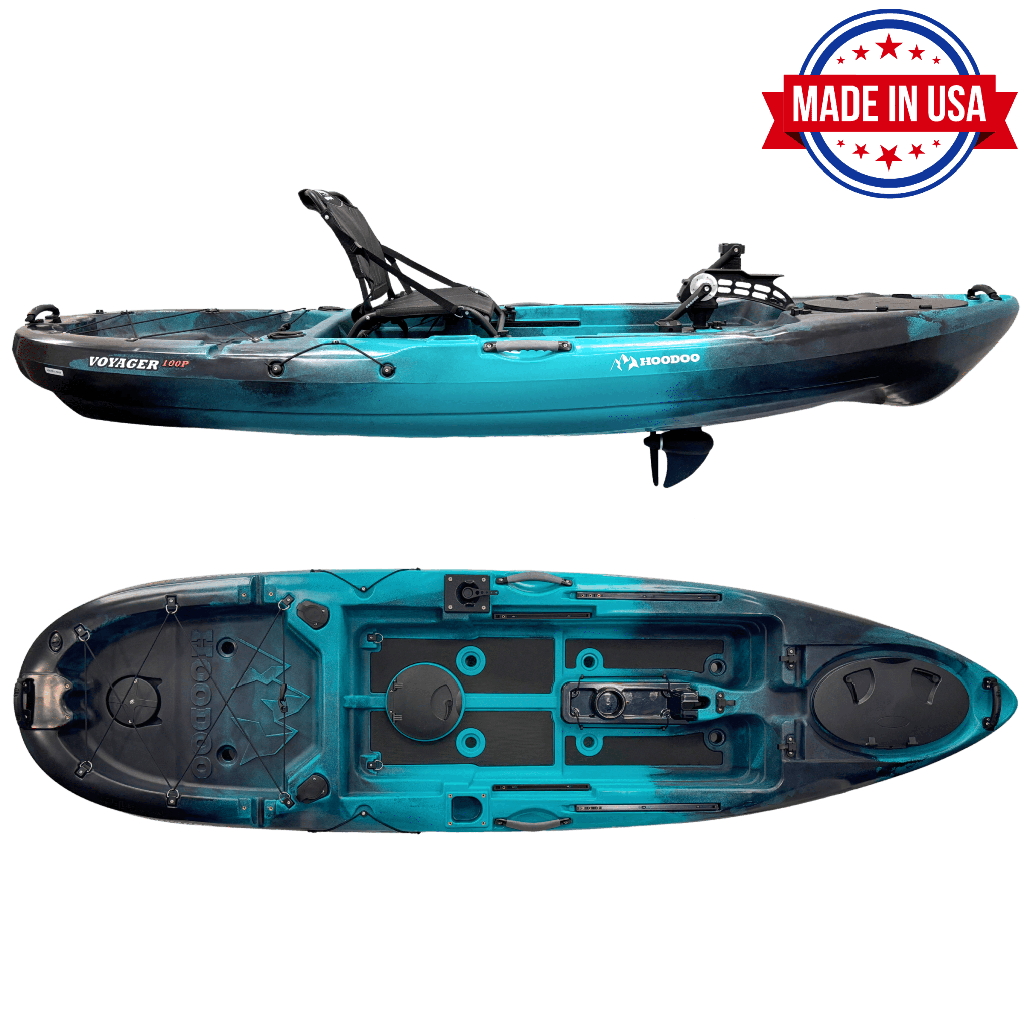 Hoodoo Voyager 100P Pedal Drive Kayak, Kayak, Hoodoo Sports, Propeller Drive Marine Reef at Festive Water Paddlesports