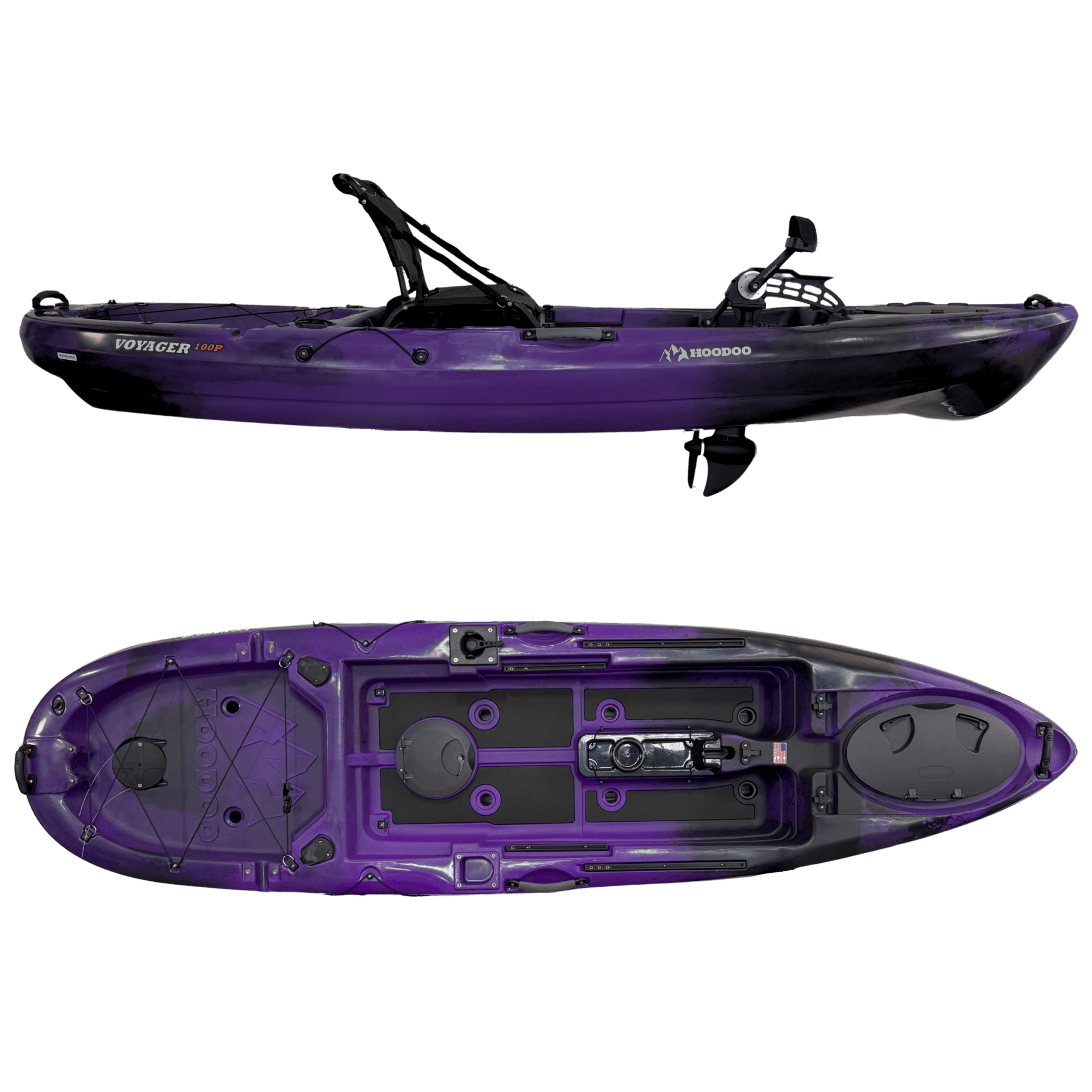Hoodoo Voyager 100P Pedal Drive Kayak, Kayak, Hoodoo Sports, Propeller Drive Purple Haze at Festive Water Paddlesports