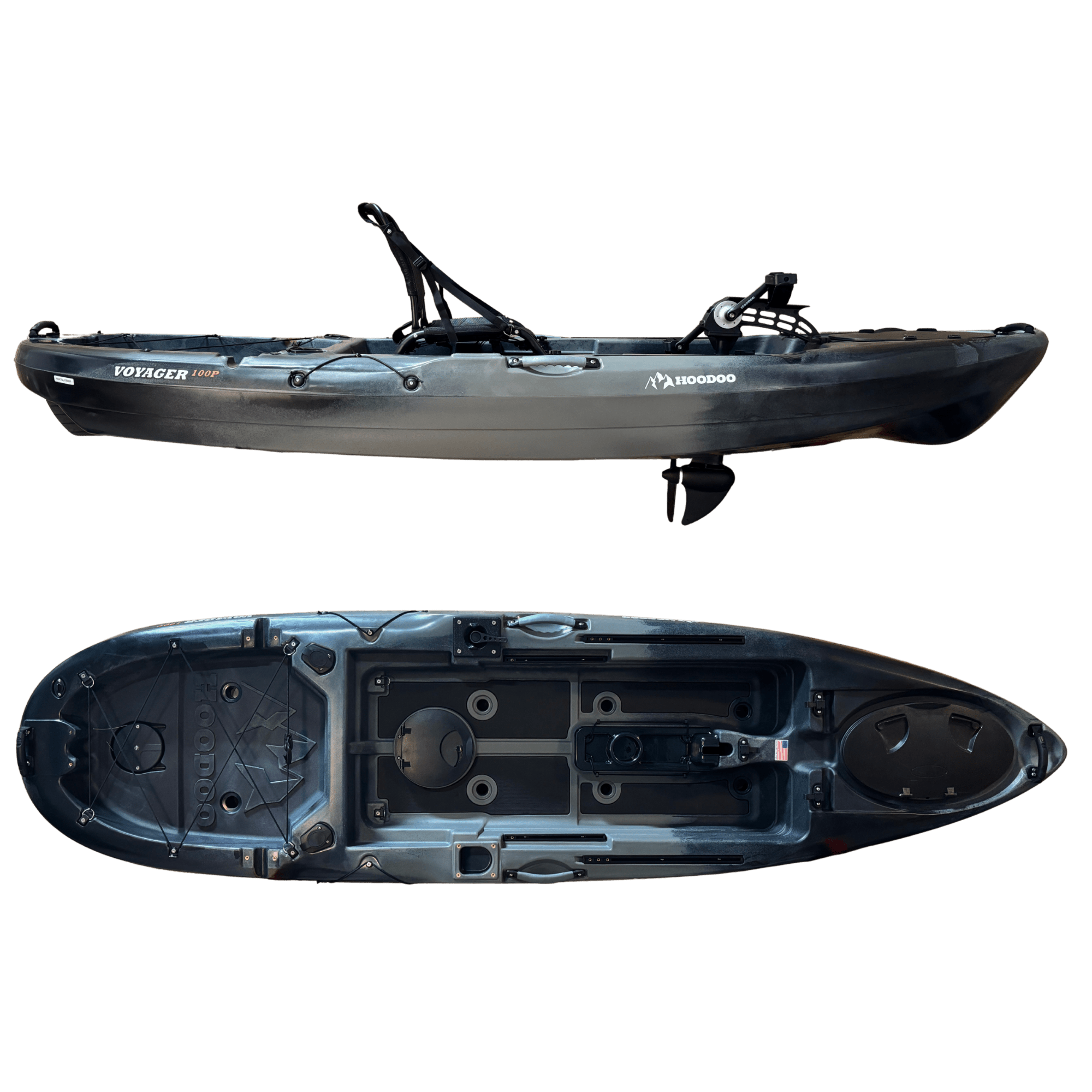 Hoodoo Voyager 100P Pedal Drive Kayak, Kayak, Hoodoo Sports, Propeller Drive Slate at Festive Water Paddlesports