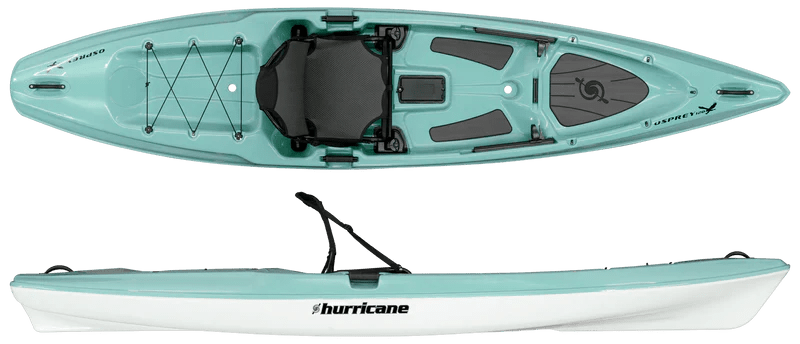 Hurricane Osprey 120 Kayak, Recreational Kayak, Hurricane, Mint Green at Festive Water Paddlesports
