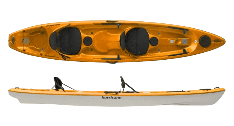 Hurricane Skimmer 140 Tandem Kayak, Recreation Kayak, Big Adventures, Mango, , at Festive Water Paddlesports