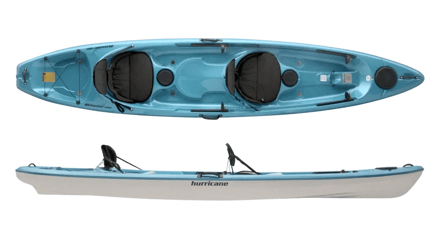 Hurricane Skimmer 140 Tandem Kayak, Recreation Kayak, Big Adventures, Slate, , at Festive Water Paddlesports
